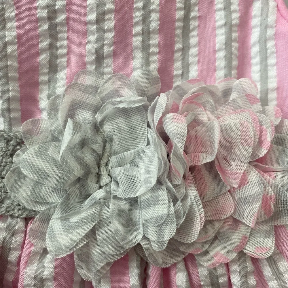 Marmellata Girls, Pink Seersucker Dress, Barbiecore, Size 18M